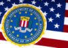 FBI seal on American flag background