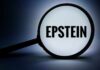 Unbelievable Epstein Jail Perks – Justice MOCKED! Magnifying glass highlighting the word 'EPSTEIN' against a dark background