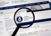CIA website under magnifying glass.