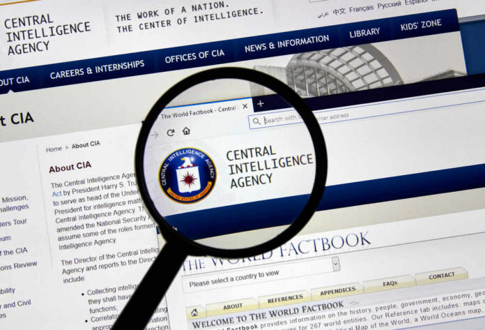 cia-264467612 CIA website under magnifying glass.
