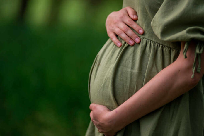 pregnant-woman-tummy-belly2345311279jpg Pregnant person holding their belly in a green dress