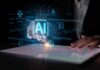AI Propaganda Changes Everything Fast A hand interacting with a digital tablet displaying AI graphics