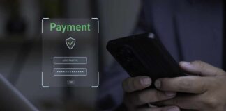 User entering payment information on a smartphone