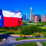 Trump’s Last-Minute Endorsement TOPPLES GOP Giant! Texas flag waving in front of the Austin skyline