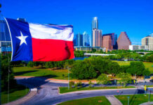 Trump’s Last-Minute Endorsement TOPPLES GOP Giant! Texas flag waving in front of the Austin skyline