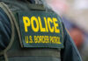 US Border Patrol officer uniform patch closeup