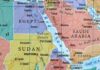 Militia Claims Veto Over Global Trade Route Map showing Egypt and Sudan with labeled cities and regions