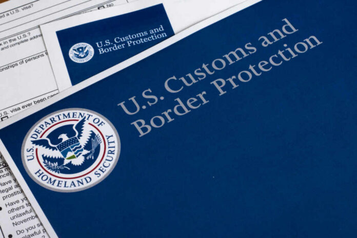 U.S. Customs and Border Protection documents on a desk