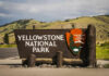 Yellowstone National Park entrance sign