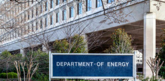 Department of Energy sign outside government building