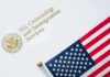 U.S. Citizenship and Immigration Services document with American flag