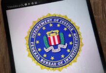 FBI seal displayed on a smartphone screen