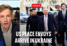 Trump Envoys Take Peace Push To Kyiv Ukraine's Zelensky welcomes US envoys Kushner and Witkoff in Kyiv