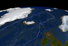 U.S. Gains Permanent Rights In Greenland Agreement Satellite view of North Atlantic with ocean current paths