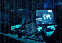 AI Agents Hit Government Sites cybersecurity analysts at workstations with code and world map on screens