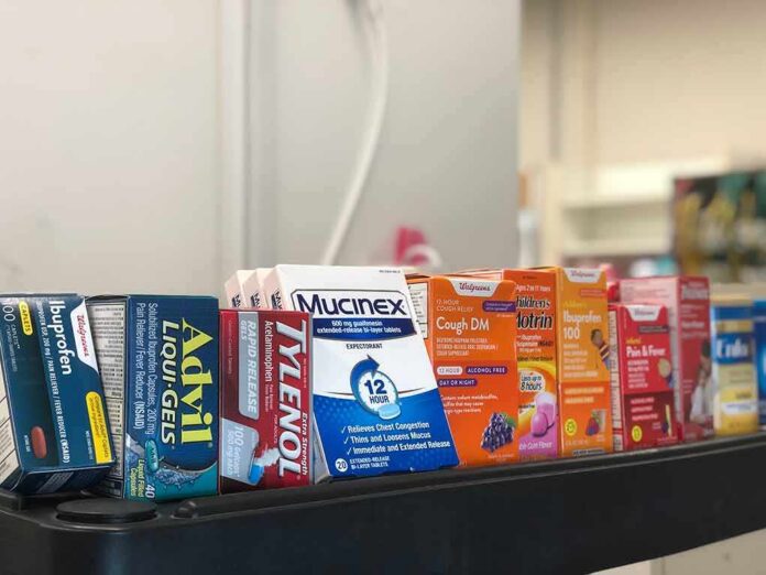 shutterstock_1679980219 Over-the-counter medicine boxes on a store shelf