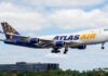 Atlas Air Boeing 747 cargo plane landing