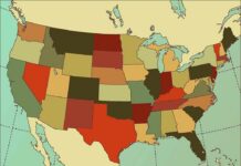 Trump Floats 51st State – Guess Who Color-coded map of the United States showing different states