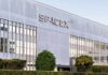 SpaceX For Every Kid – What’s The Catch? SpaceX headquarters exterior with large logo and windows